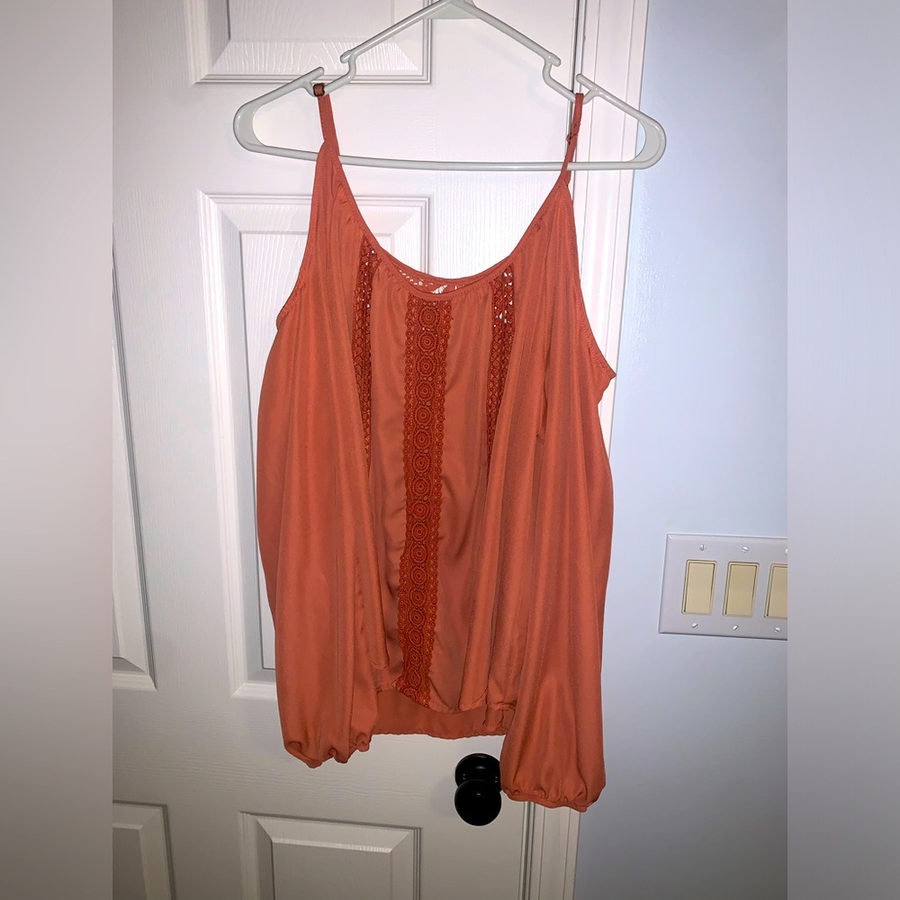 Cute summer blouse with exposed shoulders